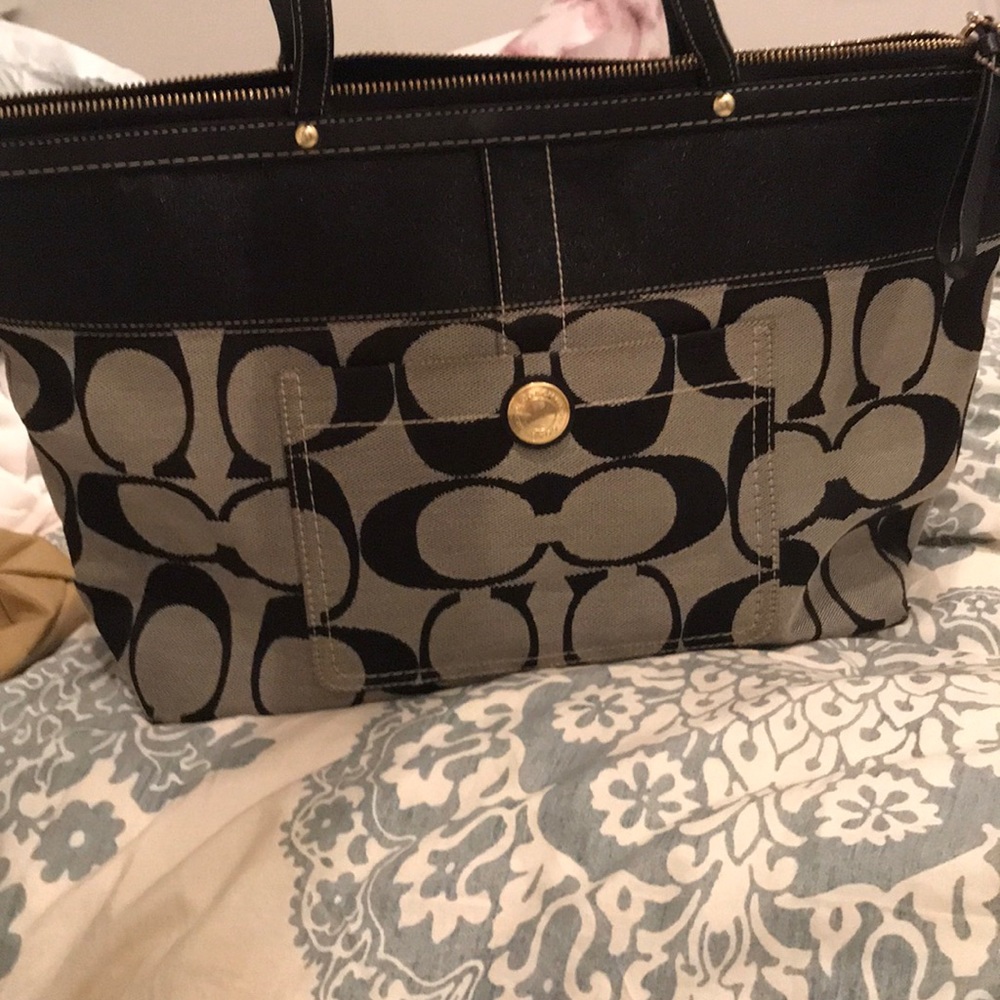 Black coach purse